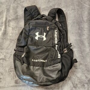 Under Armour Storm 1 Backpack Black Water Resistant School Bag Laptop